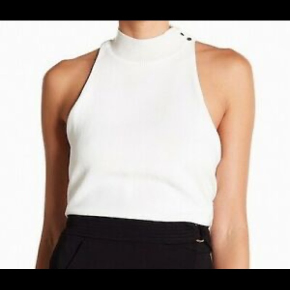 A.L.C white sling back turtle neck tank top
